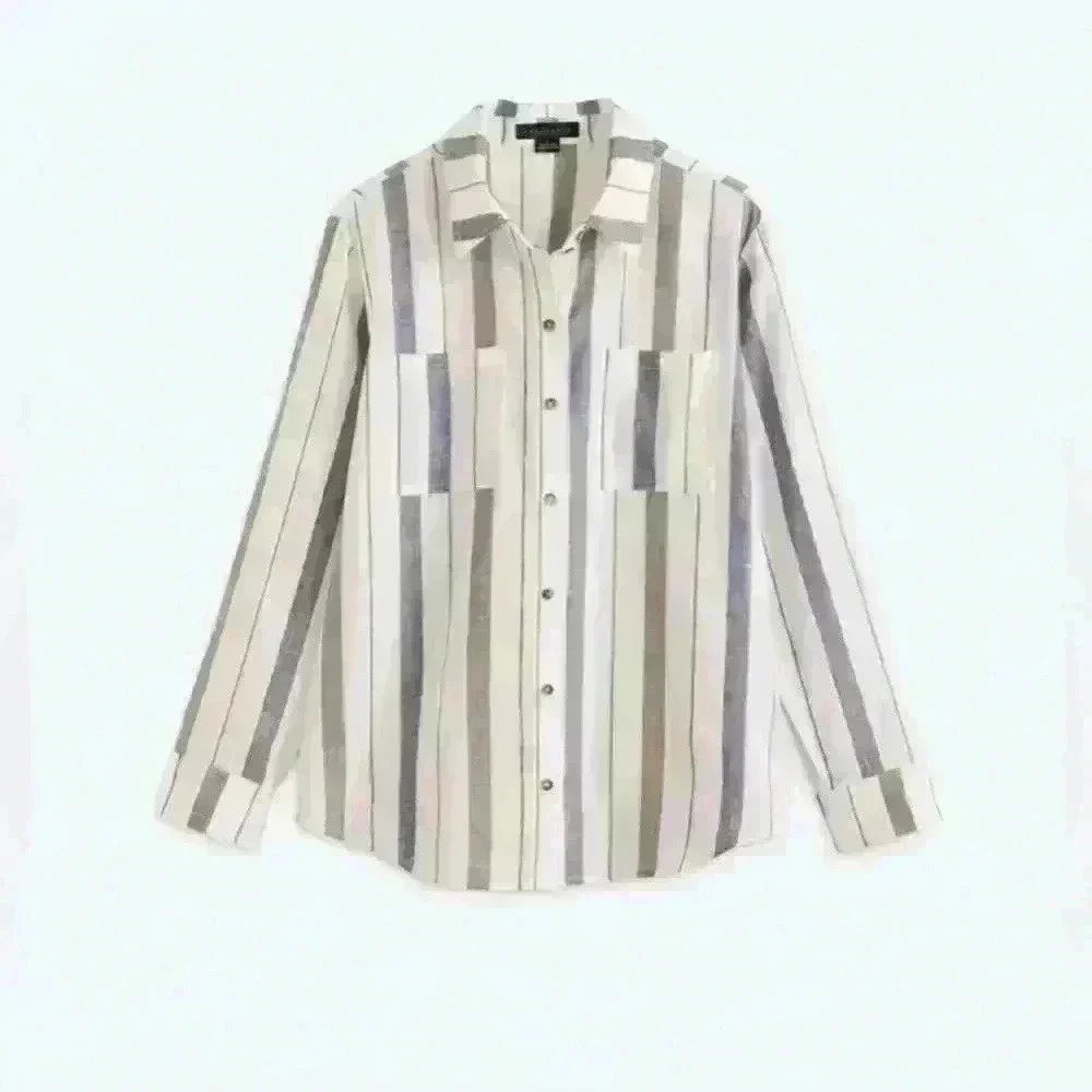 Sanctuary Holi Boyfriend Shirt in Off-White - Size XXL (NWT)